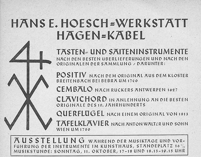 aus dem Programmheft der Kasseler Musiktage von 1936